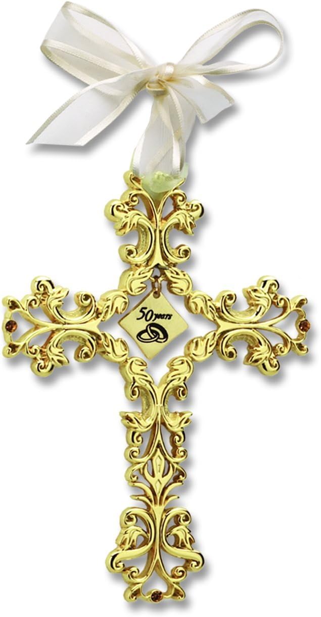 Cathedral Art FC311 50 Year Anniversary Wall Cross, 5-Inch High