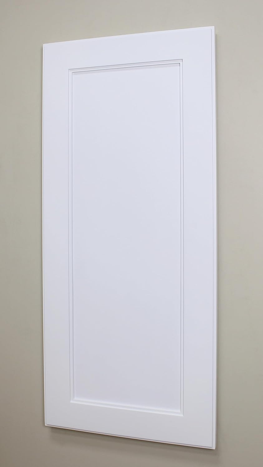 Fox Hollow Furnishings 14x36 Recessed Concealed Medicine Cabinet (Shaker White Solid Flat Panel)