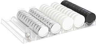 Snus Organizer for Stores，Snus Pusher ，Automatic Spring-Loaded Round-Jar Shelf Pusher，Circular Chewing Gum Display Holder（6 Pieces）