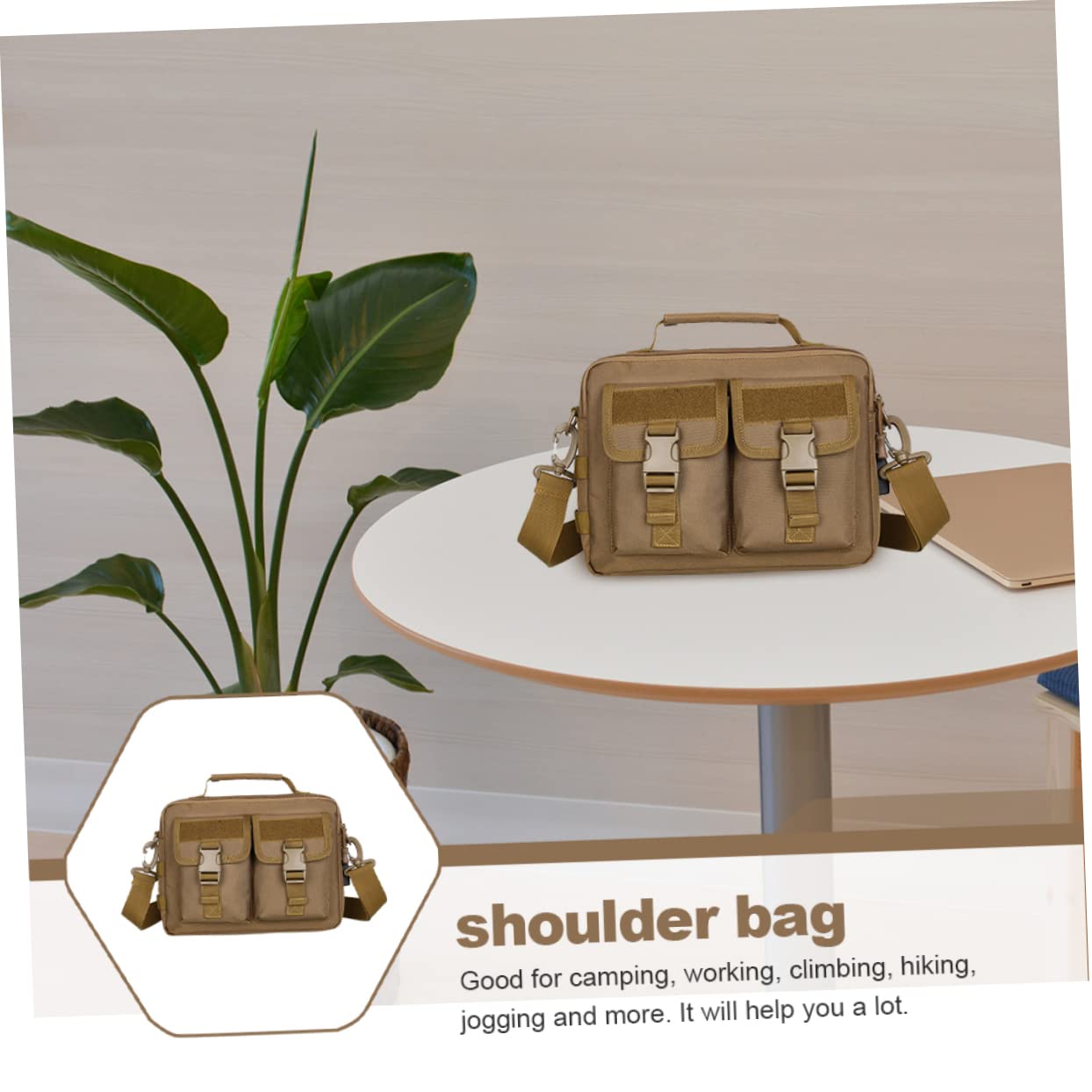 BESTonZON Outdoor Fishing Sling Bag for Men Versatile Single Shoulder Tackle Organizer Multi Pocket Design for Easy Access for Fishing Camping and Outdoor Activities Durable