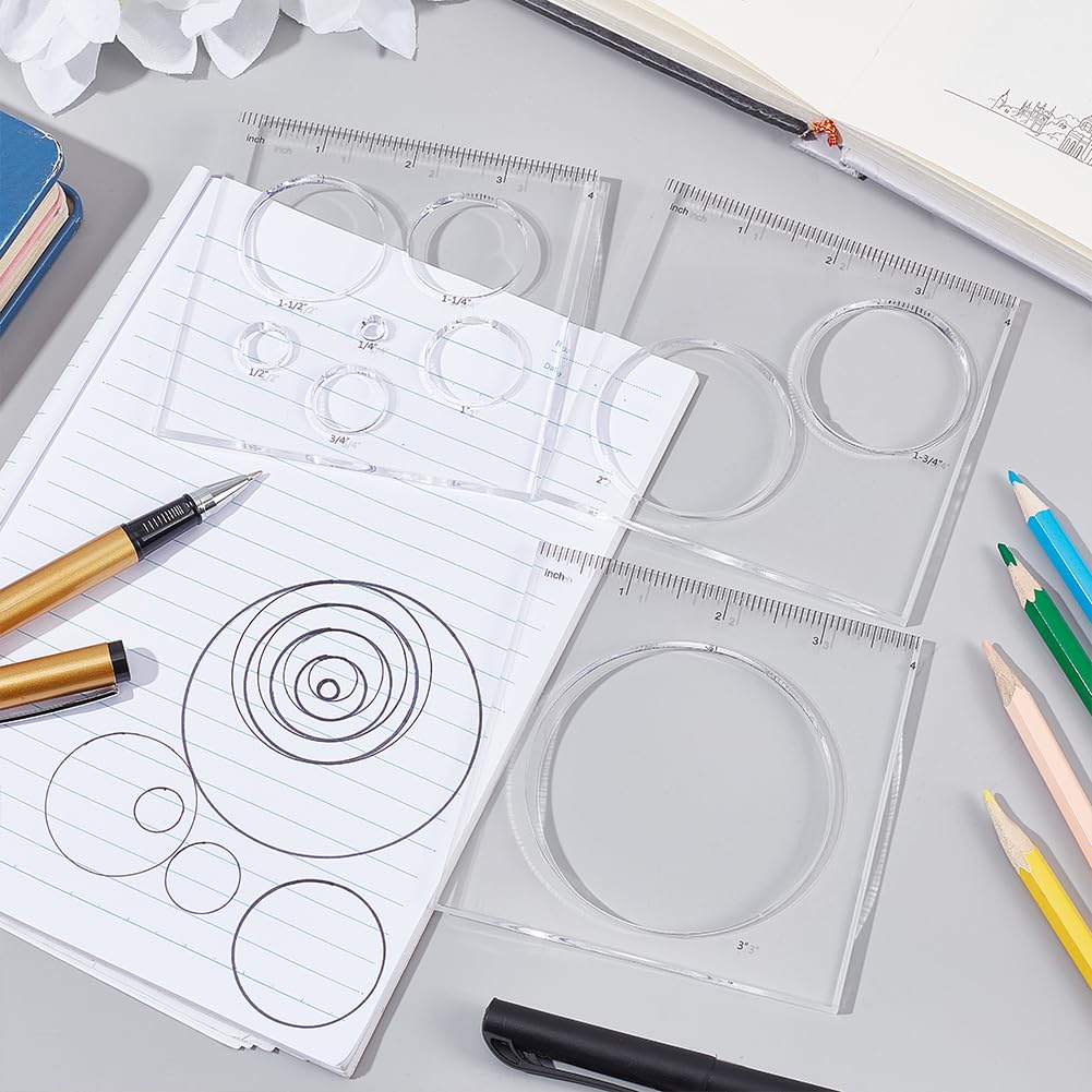 PH PandaHall Gabarit De Défonceuse 3 En 1 Pour Le Travail Du Bois, Gabarits De Défonceuse En Nid D'abeille, Gabarits En Acrylique Transparent Pour Projets En Bois, Travaux Manuels