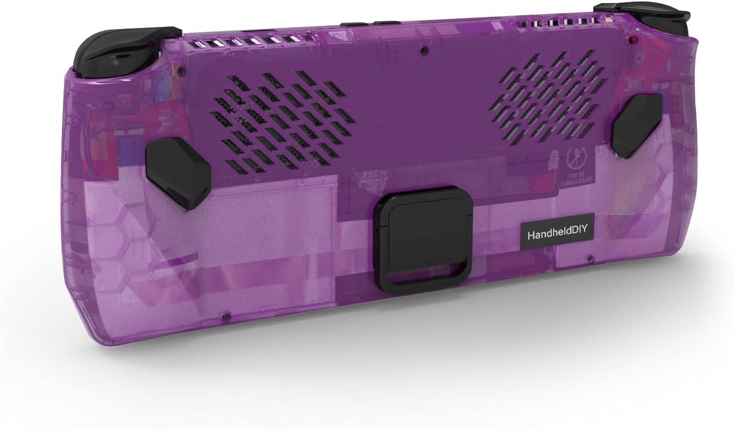 HandheldDIY Modcase for ROG Ally, ROG Ally Back Plate Accessories Heat Management Shell Case Compatible with ASUS ROG Ally, with Kickstand, Heat Spreader and Custom Nameplate (Purple)