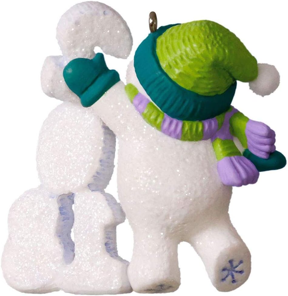 Hallmark Keepsake Christmas Ornament 2018 Year Dated, Frosty Fun Decade Snowman