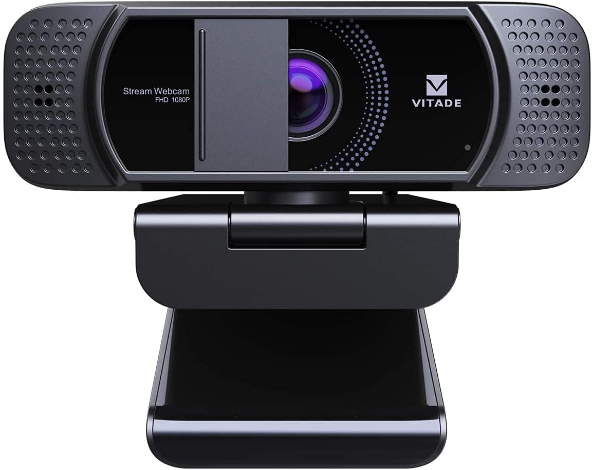 VITADE Webcam with Mic 1080P HD Webcam 672 USB Desktop Webcam Facecam Video Cam Streaming Gaming Conference for Mac Windows PC Laptop Computer