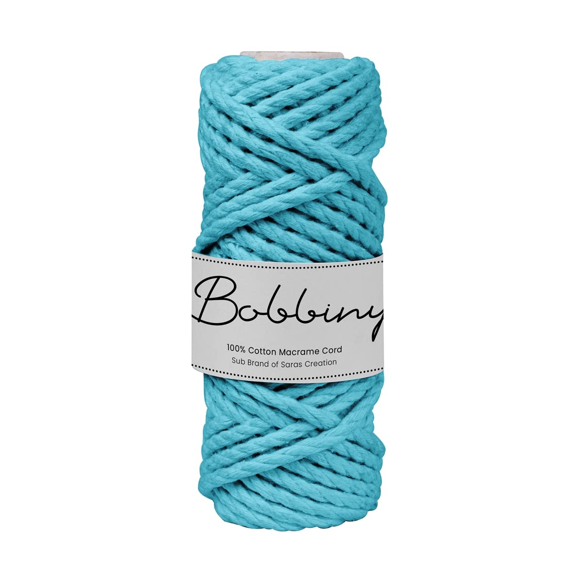 Bobbiny | 3 Ply Twisted Macrame Cotton Cord Dori (Roll Packaging) Thread for Macrame DIY and Other Projects | Dark Sky | 4mm,10 Meter