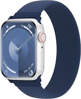 Silicone Solo Loop Bands Compatible with Watch Band 38mm 40mm 41mm 42mm 44mm 45mm 46mm 49mm, Sport Stretchy Strap Soft Replacement Wristband for iWatch Ultra 3 2 1 Series 11 10 9 8 SE 7 6 5 4