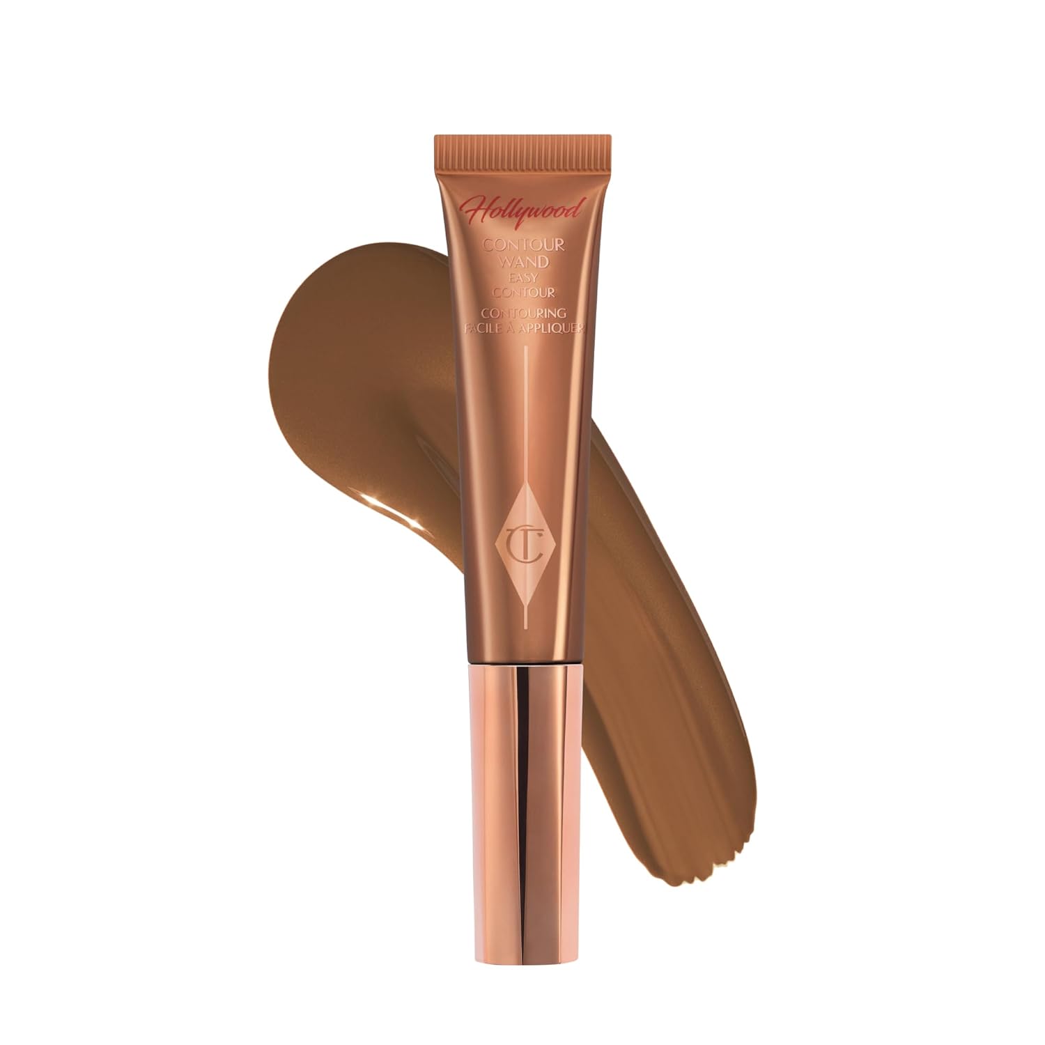 Charlotte Tilbury Hollywood Liquid Contour Wand - Easy-to-Use Contour Stick & Liquid Bronzer for Sculpting & Shaping - Leaves a Natural-Looking Sculpted Finish