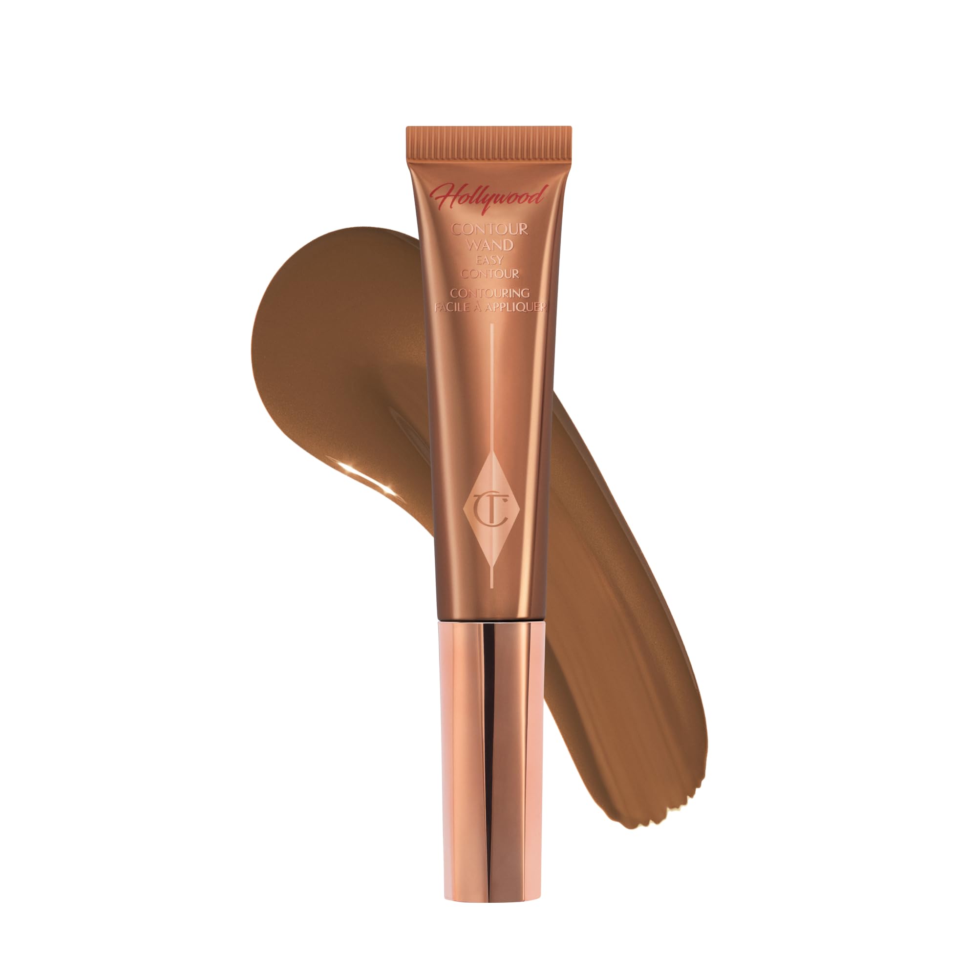 Charlotte Tilbury Hollywood Liquid Contour Wand - Easy-to-Use Contour Stick & Liquid Bronzer for Sculpting & Shaping - Leaves a Natural-Looking Sculpted Finish 03 Medium - medium with neutral undertones