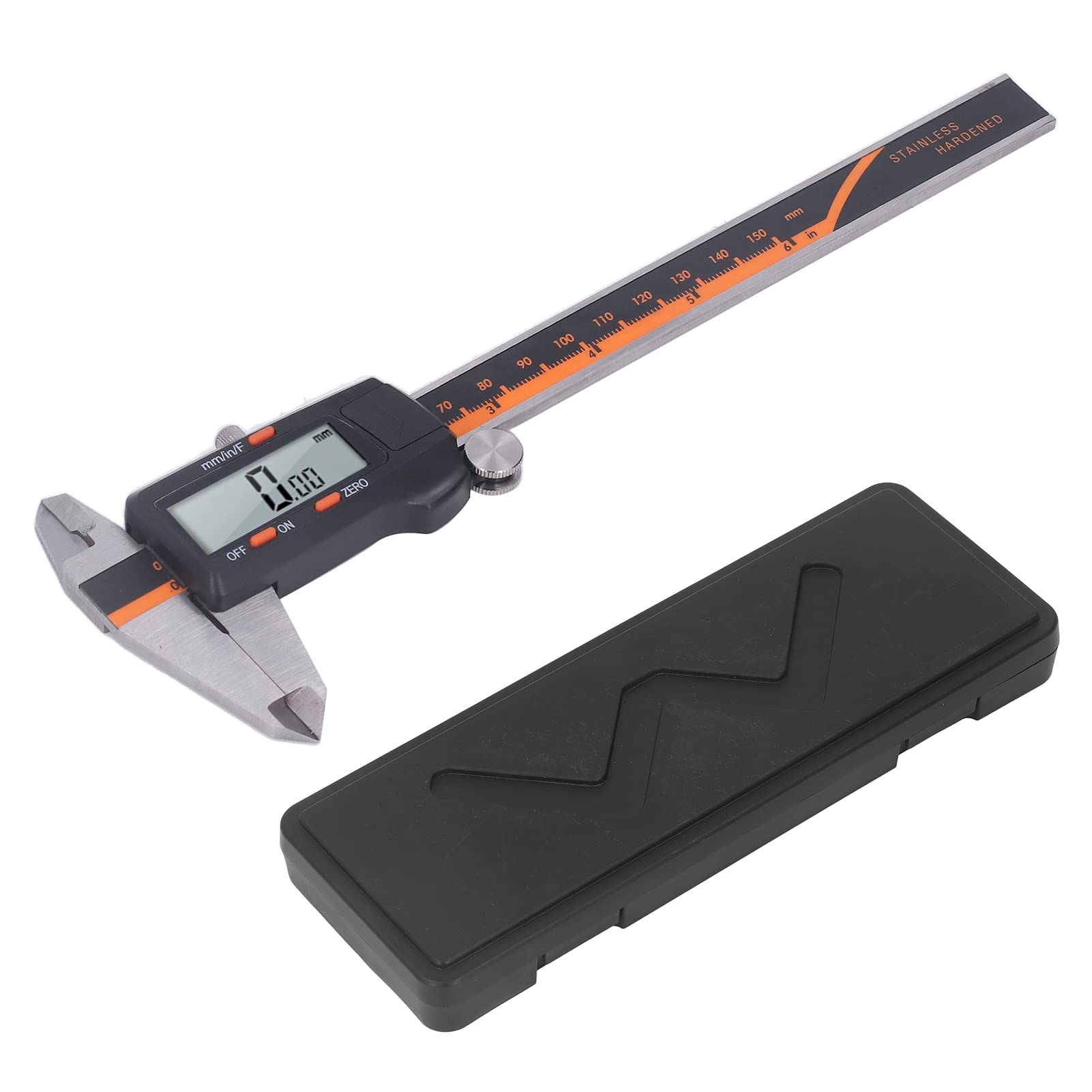 Calibrador Vernier digital Rango de 150 mm, precisión de 0,01 mm Conversión métrica imperial Calibrador de medida de acero inoxidable para mediciones de precisión
