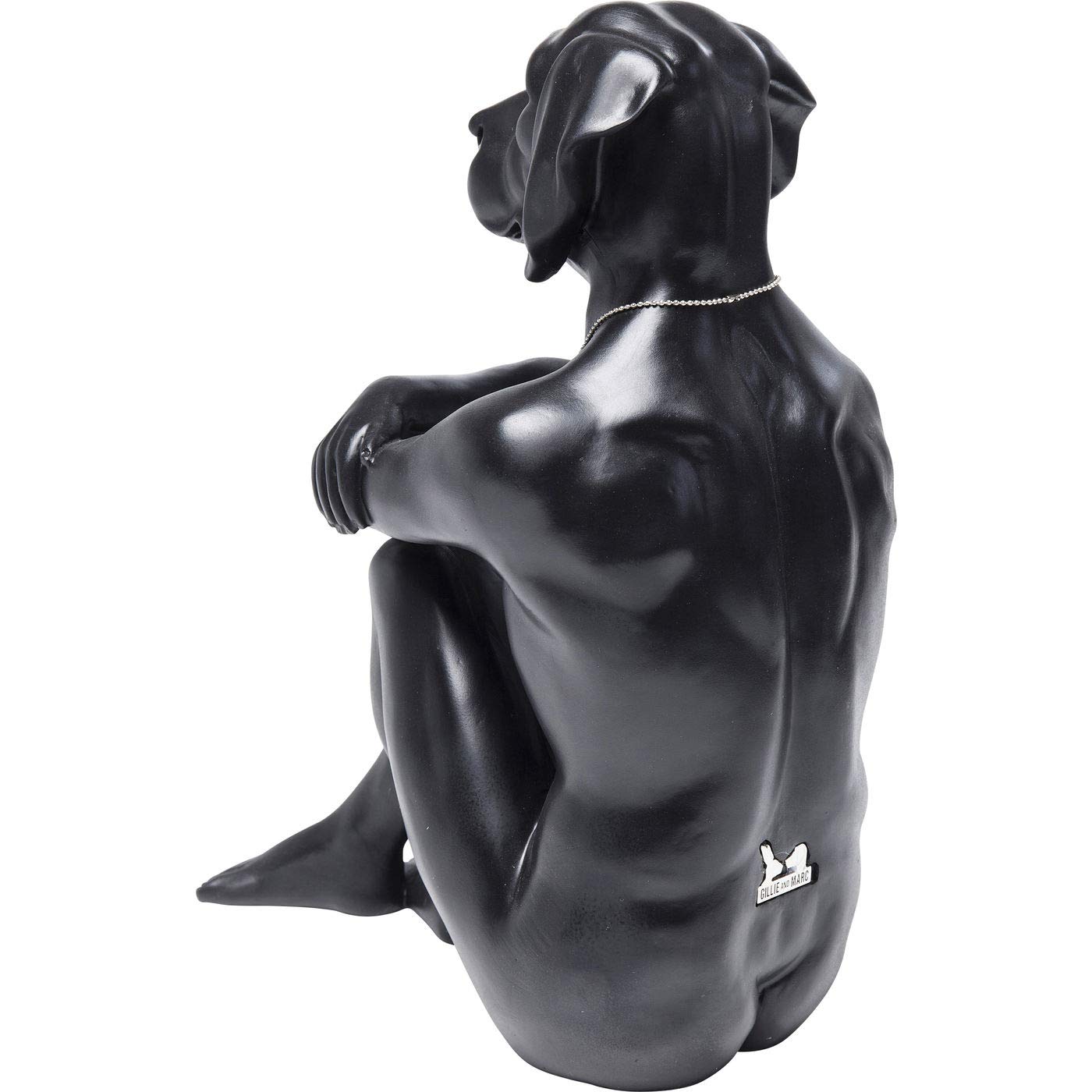 Kare Design figura decorativa Dog Marc, nero, deco cane, scultura moderna, soggiorno, cameretta, corridoio, ufficio, 33x26x17 cm (A/L/P)