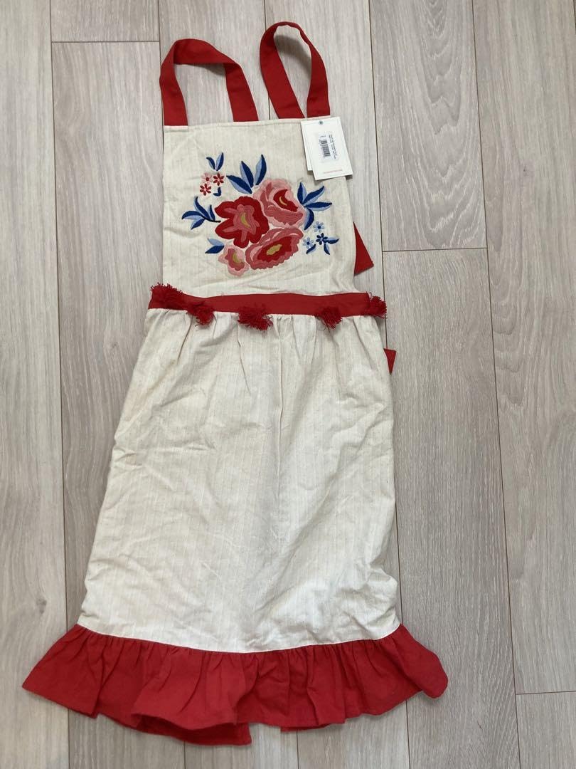 エプロン　ショート　赤　白赤ドットフリル　白レース　フラメンコ　衣装 エプロン ショート 赤 白赤ドットフリル 白レース フラメンコ 衣装