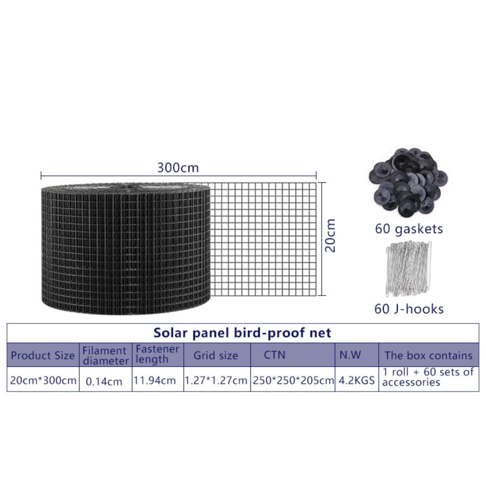 Filets de Protection Contre Les Oiseaux pour Panneaux Solaires, Filets de Protection pour Garde-Corps et Câbles de Toiture