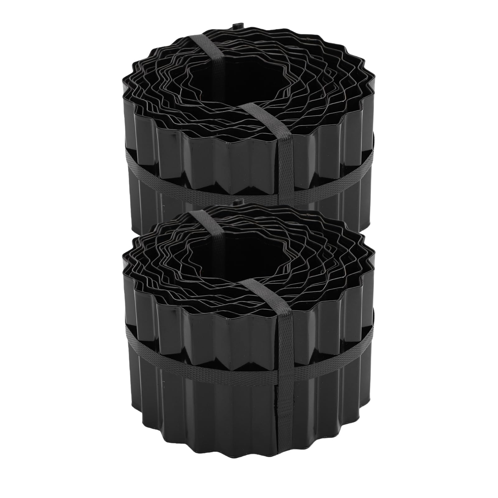 FTVOGUE Bordure de Jardin en Métal Ondulé, Barrière de Paysage Noire, pour