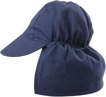 Flap Happy Baby Sun Hat | Toddler Hat with Flap to Protect Kids from Sunburn| UPF 50+ Highest Certified UV Sun Protection | Navy, Medium