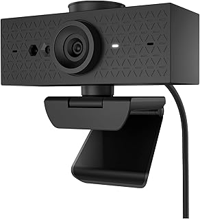 HP 620 Webcam – Full HD, 1920 x 1080, Video Conferencing, Autofocus, Built-in Microphone, Windows Hello, Teams, Zoom, Goog…