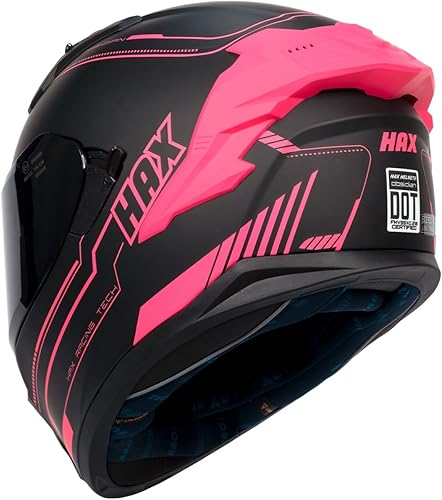 Miniatura 8 de HAX Obsidian Pro - Casco de motocicleta de cara completa para adultos, con doble visera, para motocicleta de calle, con pinlock listo para pinlock,