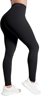 Sunzel Women's Hidden Butt Lifting Leggings No Front Seam High Waist Yoga Pants with Tummy Control Workout Gym Running Casual