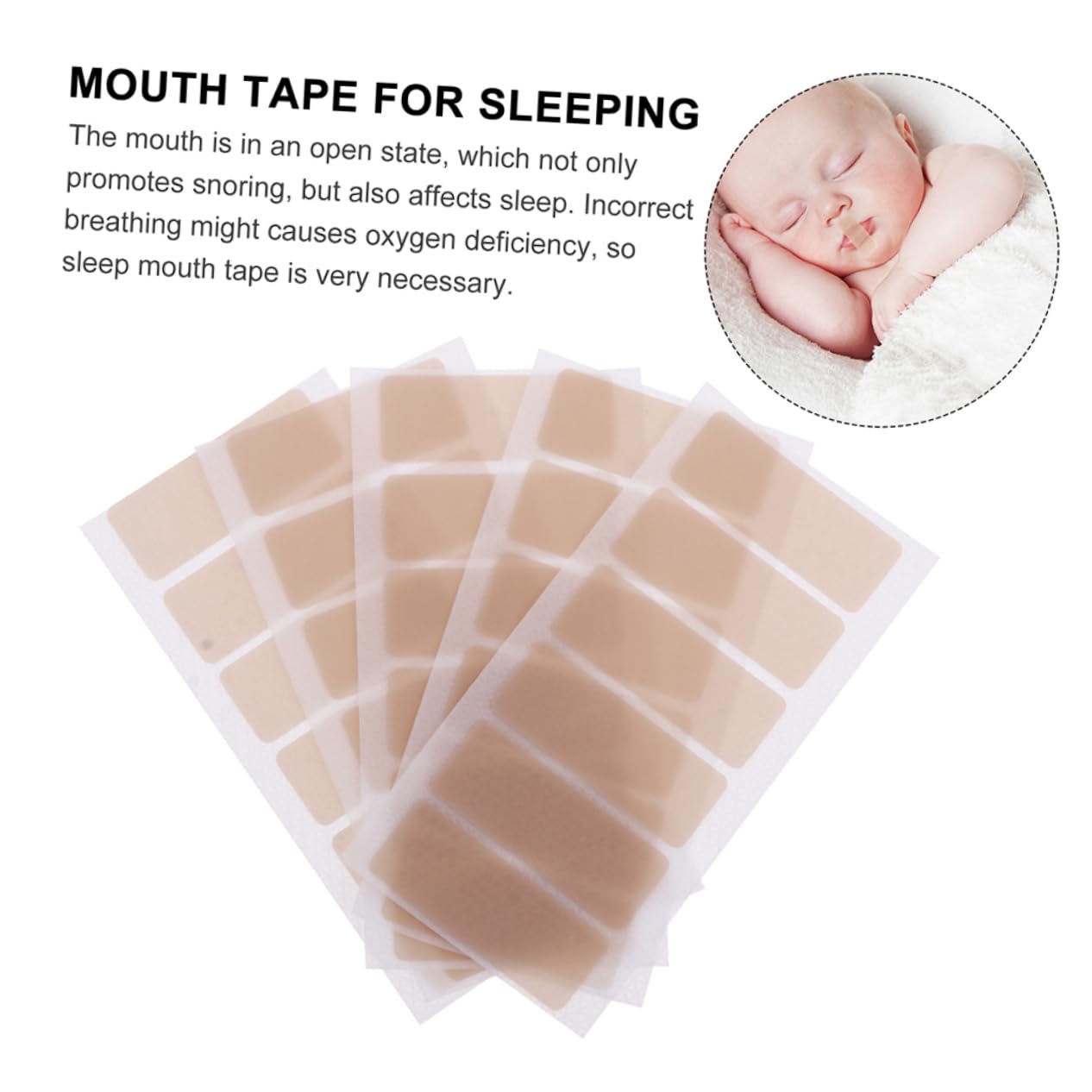 VALICLUD 2 Series Parche En La Boca Parche Corrector Respiratorio Ronquidos Pegatina De Corrección De Respiración Tira Para Dormir Tira De Respiración Para Dormir Gel De Sílice 2 Paquetes*2