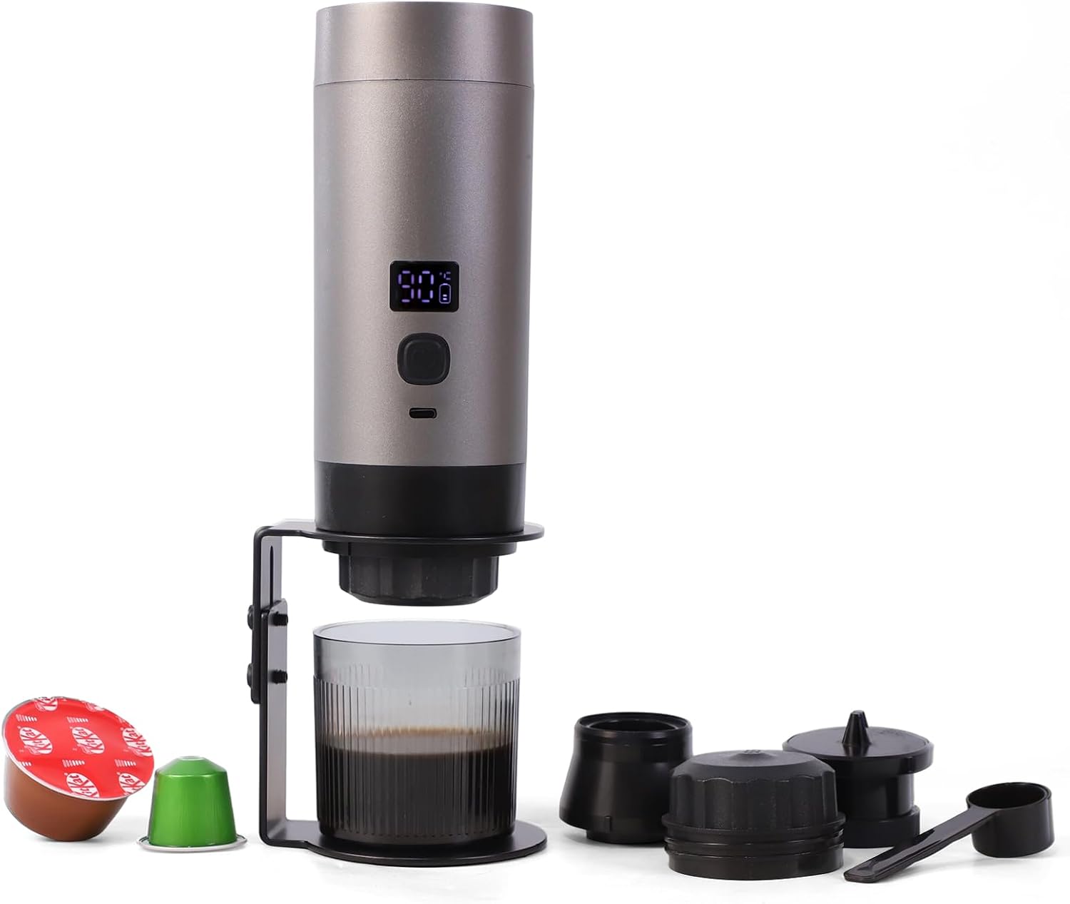 Cafetera Portátil para Espresso 3 en 1 con Batería Recargable y 20 Bar