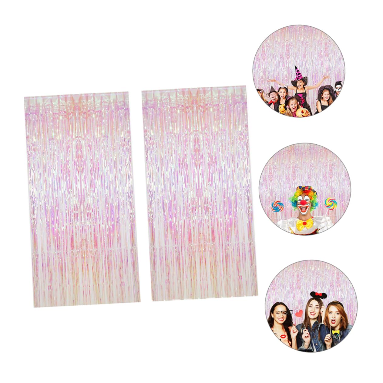 CAXUSD 2sets Rain Tinsel Curtains for Party Backdrops Photo Props for Birthdays and Festivals Easy to Install Lightweight Decorations