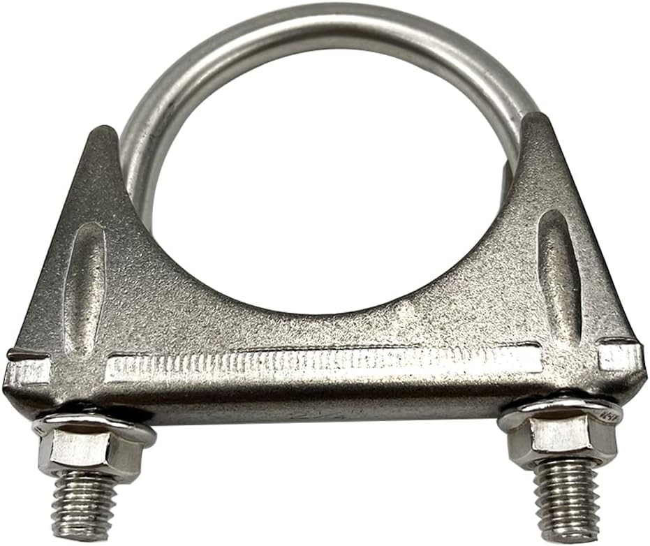 Emotor 2.25 Inch Butt Joint Exhaust Band Clamp Bundle with 2.25 inch U-bolt Clamp