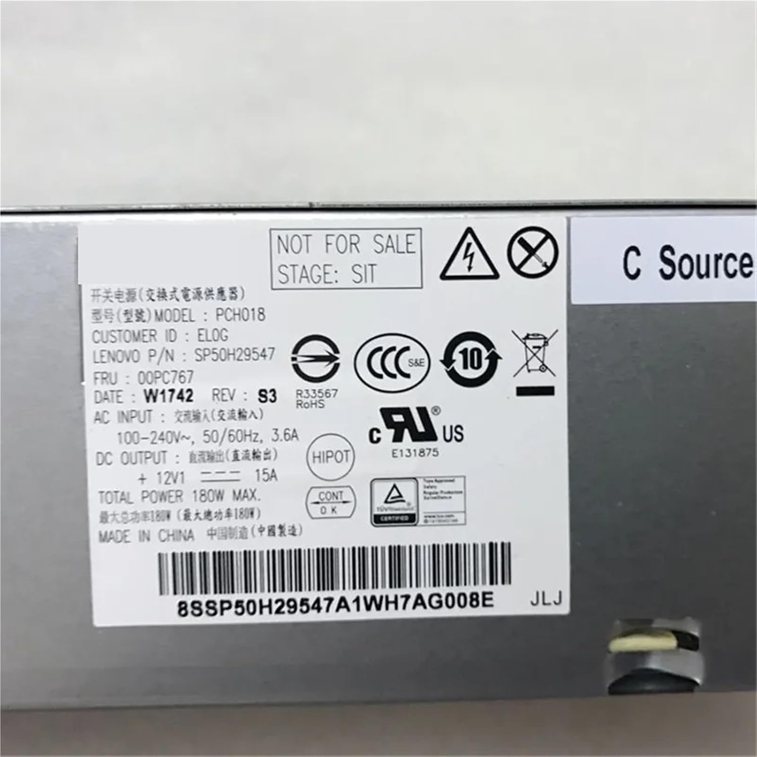 Power Supply -Adapter for 510S M420 PCH018 PA-1181-7 18 6Pin 4Pin 180W PSU Switvh Power Cable