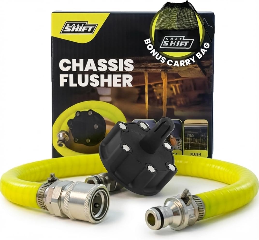 Magnetic Chassis Flusher with Hose - Underbody Chassis Flush for Off-Road Vehicles, Undercarriage Chassis Cleaner, Offroad Car & Truck Rust & Salt Protection, Garden Hose Chassis Nozzle Kit