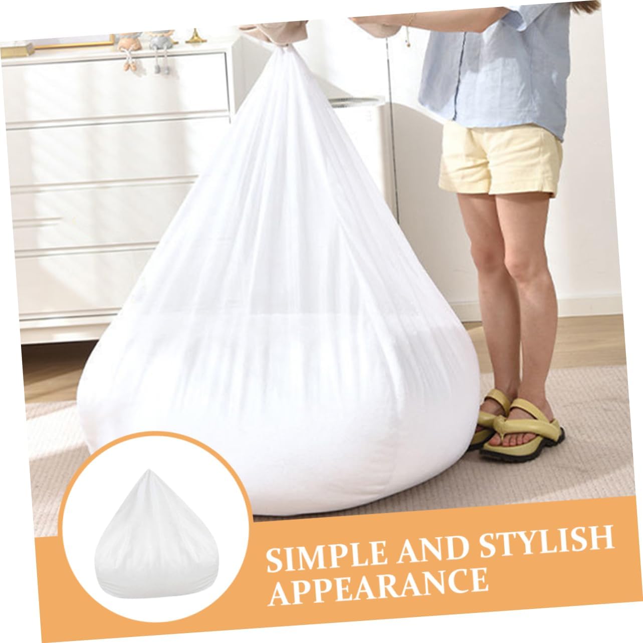 Ciieeo Bean Bag Inner Liner Sleeve Replacement for Lazy Sofa No Filler Waterproof Fabric 100% Polyester for Boys and Girls Playrooms and Relaxation Areas - Image 9