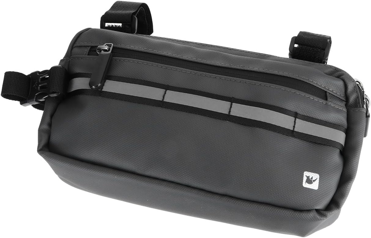 Luxshiny Bike Handlebar Bag Crossbody Cycling Storage Bag 3l Gray Multifunctional Front Frame Pouch for Road and Leisure Biking