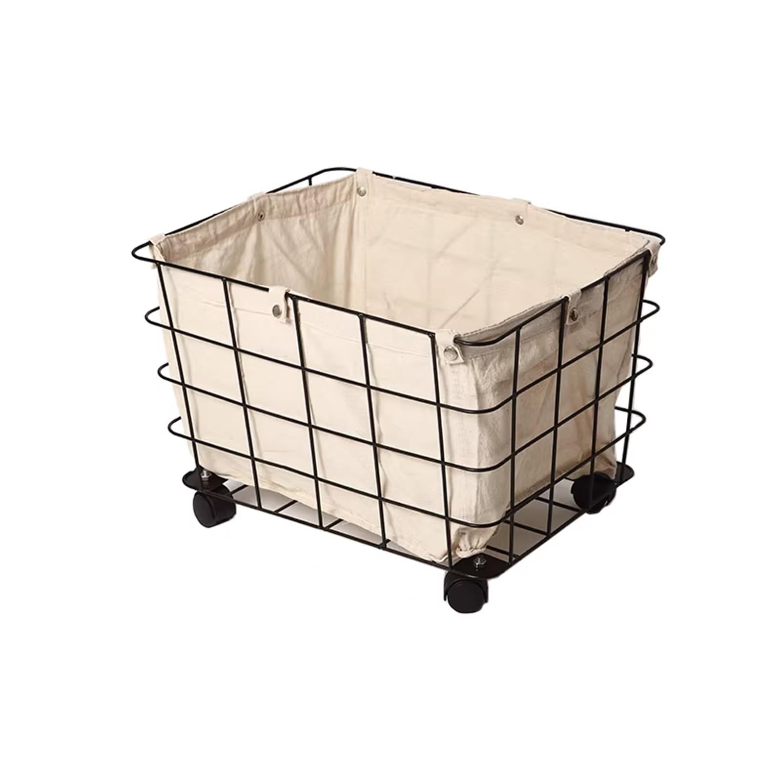 Folding Laundry Basket Household Storage Metal,Large Hamper,Durable,Easily Movable,Convenient to Disassemble and Clean