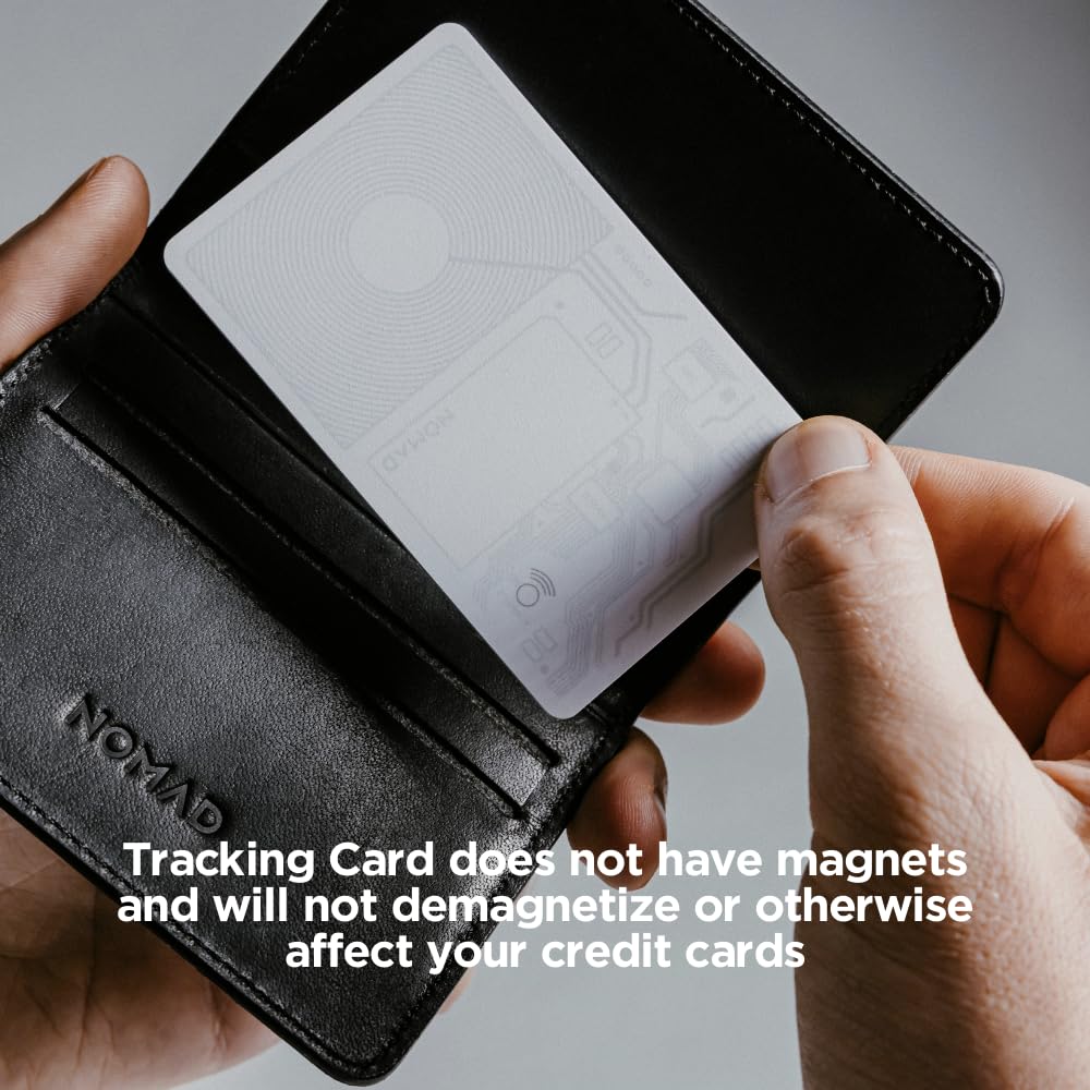 Nomad Tracking Card White, Slim Card Tracker with IPX7 Waterproof