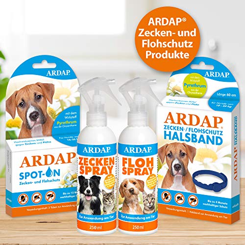 ARDAP Spot On - Zecken & Flohschutz für Hunde Von 10 bis 25kg - Natürlicher Wirkstoff - bis zu 12 Wochen nachhaltiger Langzeitschutz