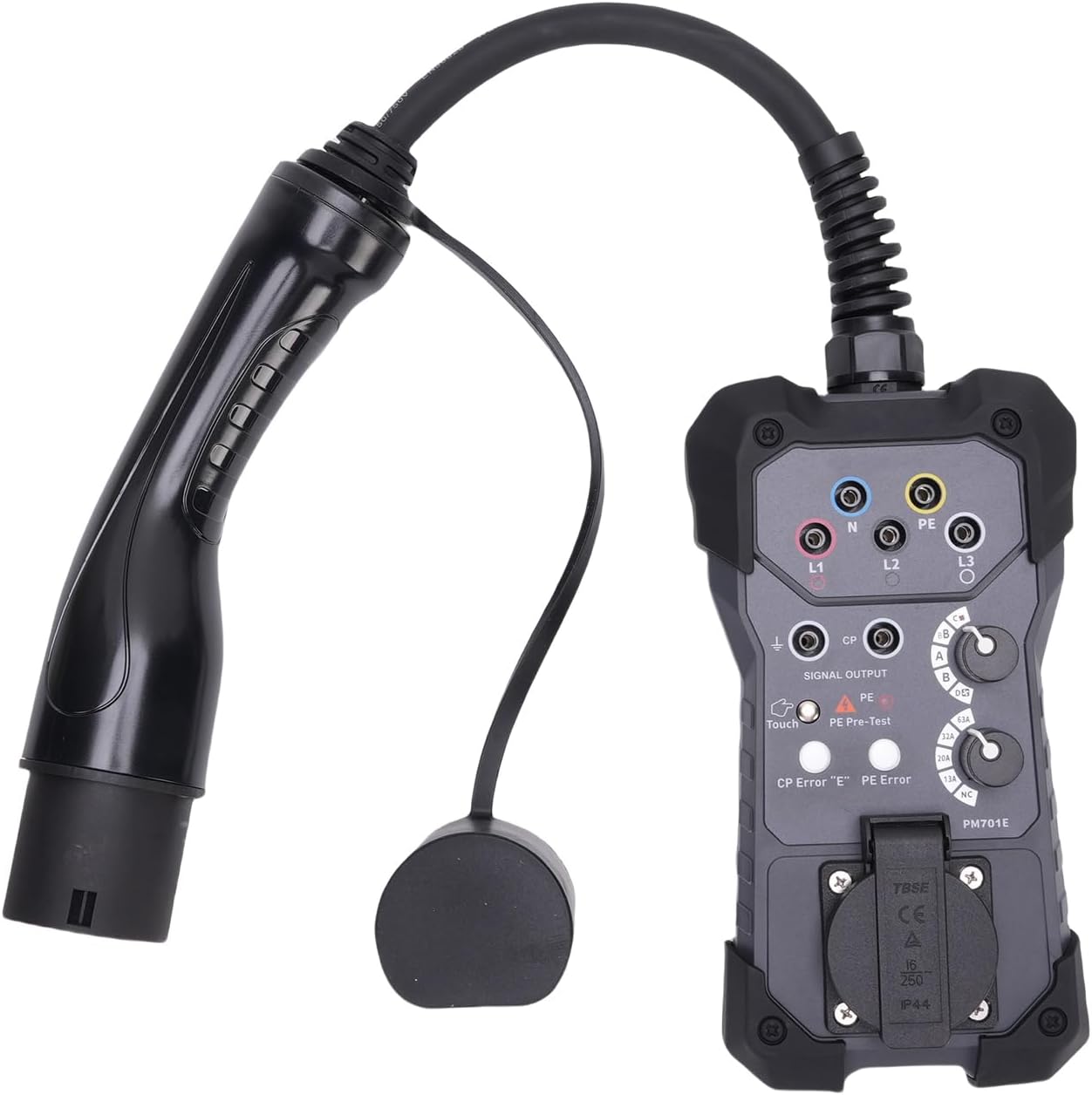 EVSE Tester Adapter Voltage Tester for EV Charging Station Testing, Type 2, Simulates EV Presence, Oscilloscope Compatible, Communicates with Testers and Multimeters