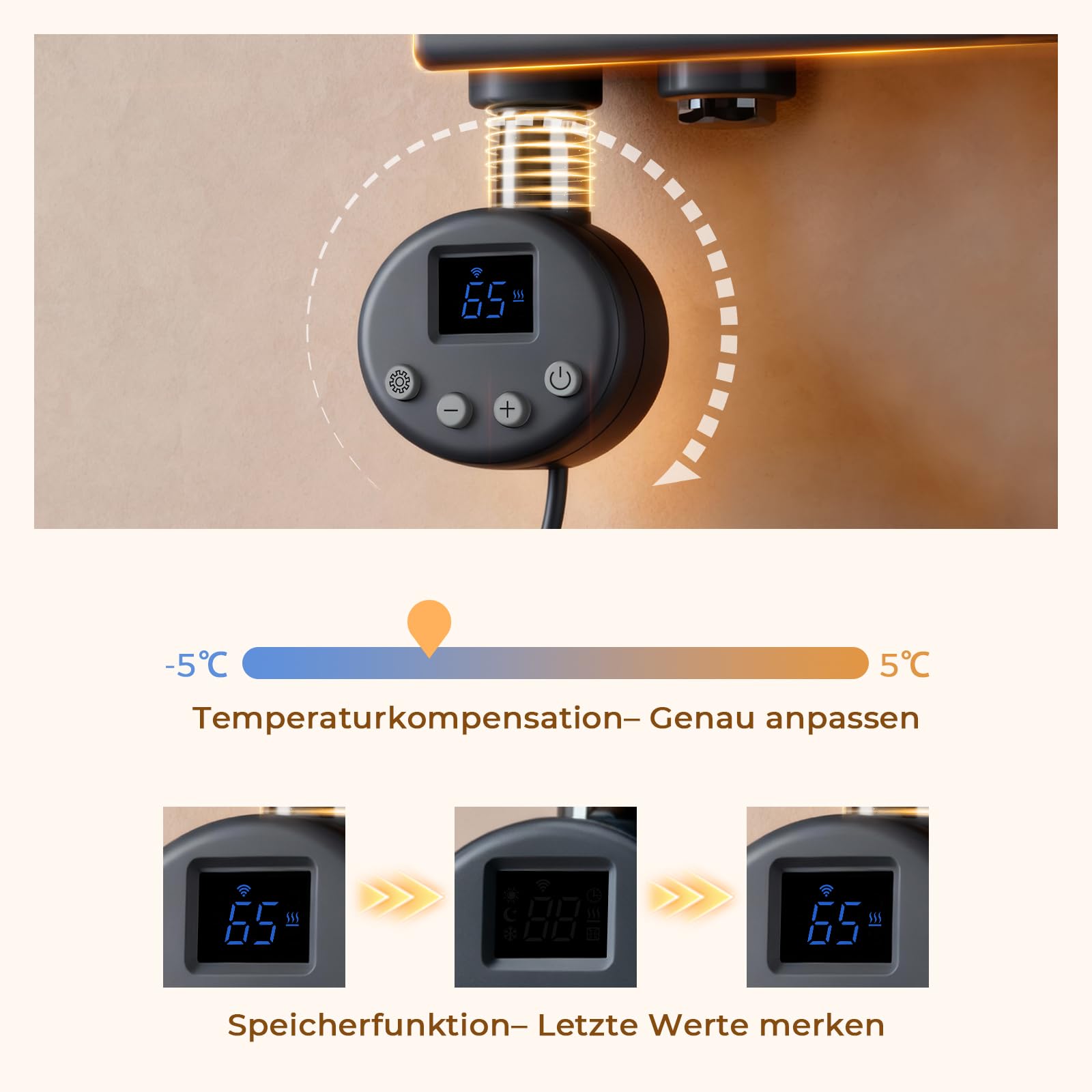 S'AFIELINA Grzejnik łazienkowy elektryczny 800W 1320x500mm – Elektryczna suszarka na ręczniki Smart WiFi, LCD Sterowanie głosowe, Harmonogram 7x24H, IP44 Kaloryfer, Antracyt