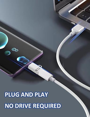 Miniatura 5 de Paquete de 2 adaptadores de carga USB-C compatibles con iPhone 1515Plus15Pro15 Pro Max, Pad Air i OS y más dispositivos tipo C, carga tipo C y