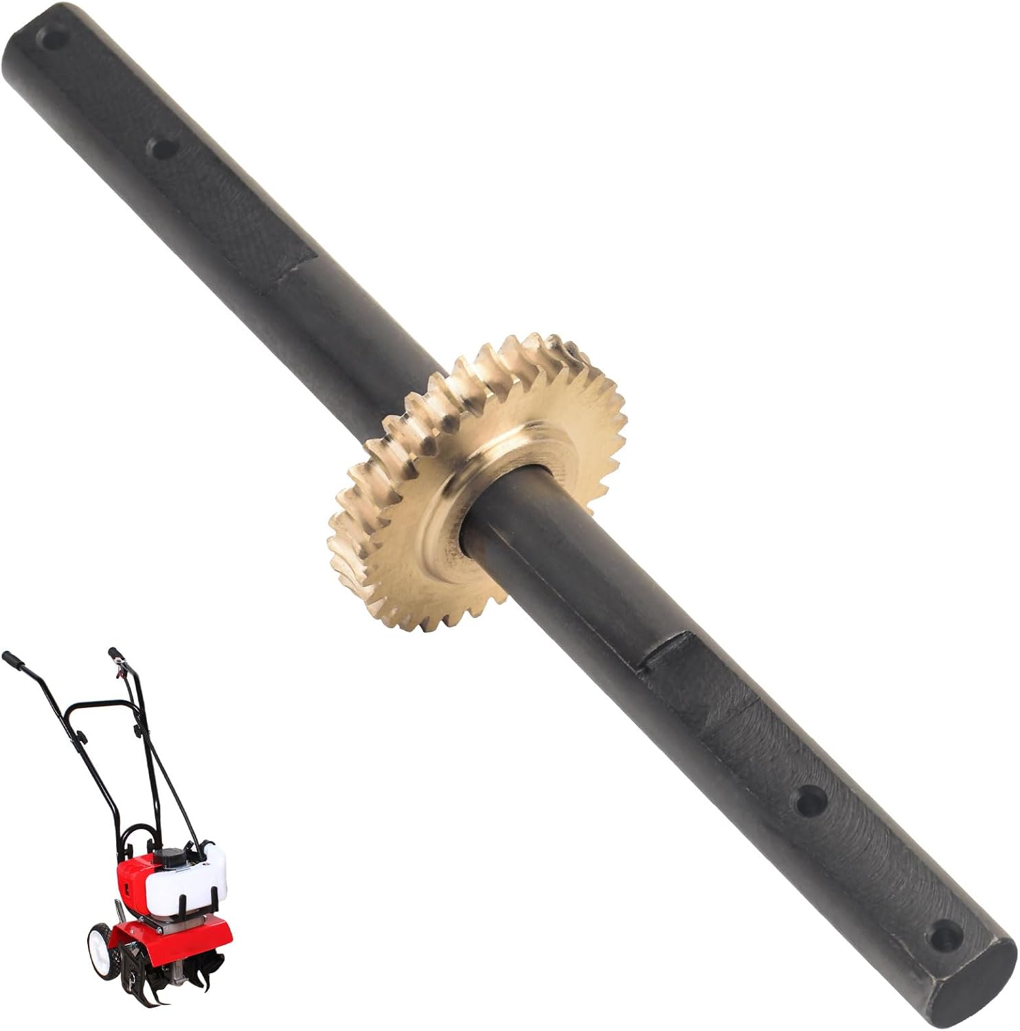 4651 Replacement Tiller Shaft Tine Assembly for Earthquake, Hon-da FG100 & Powermate PCV43 Tiller Cultivator