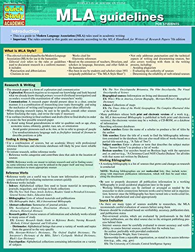 MLA Guidelines (Quick Study Academic) - Image 3