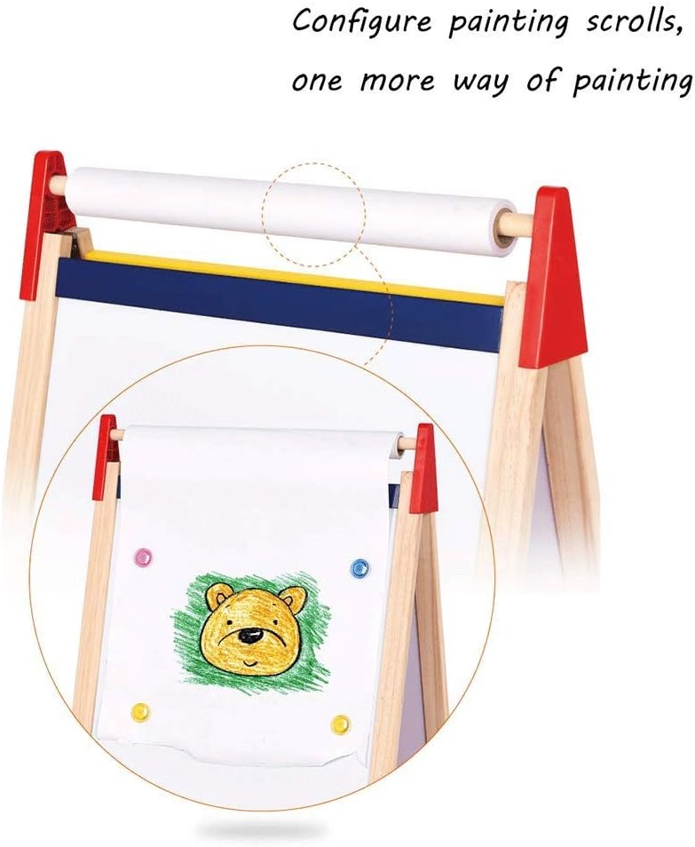 Wooden Children's Drawing Board Double-Sided Magnetic Blackboard can be Raised and Lowered Household Baby Painting Graffiti Writing