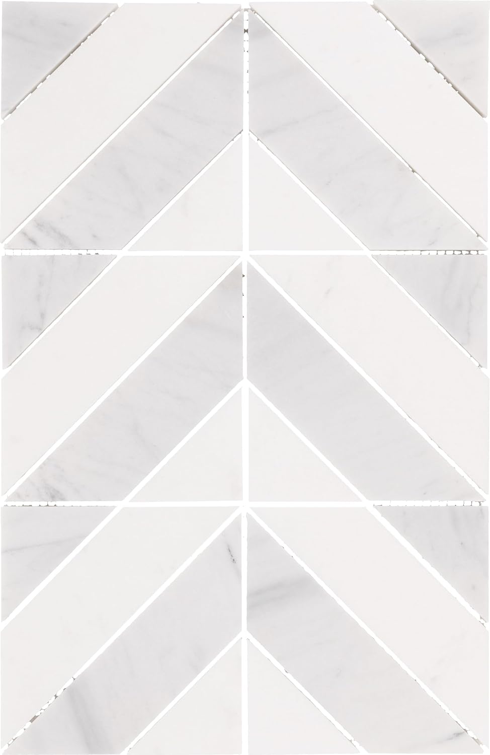Daltile Perfit Mosaix Natural Stone Dash Mosaic in Honed Saran White & Thassos