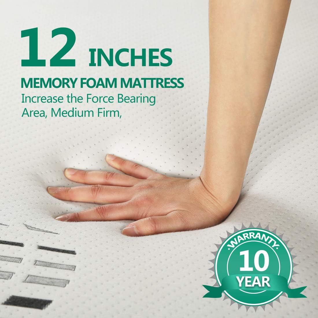 12 Inch Memory Foam Mattress Queen Size