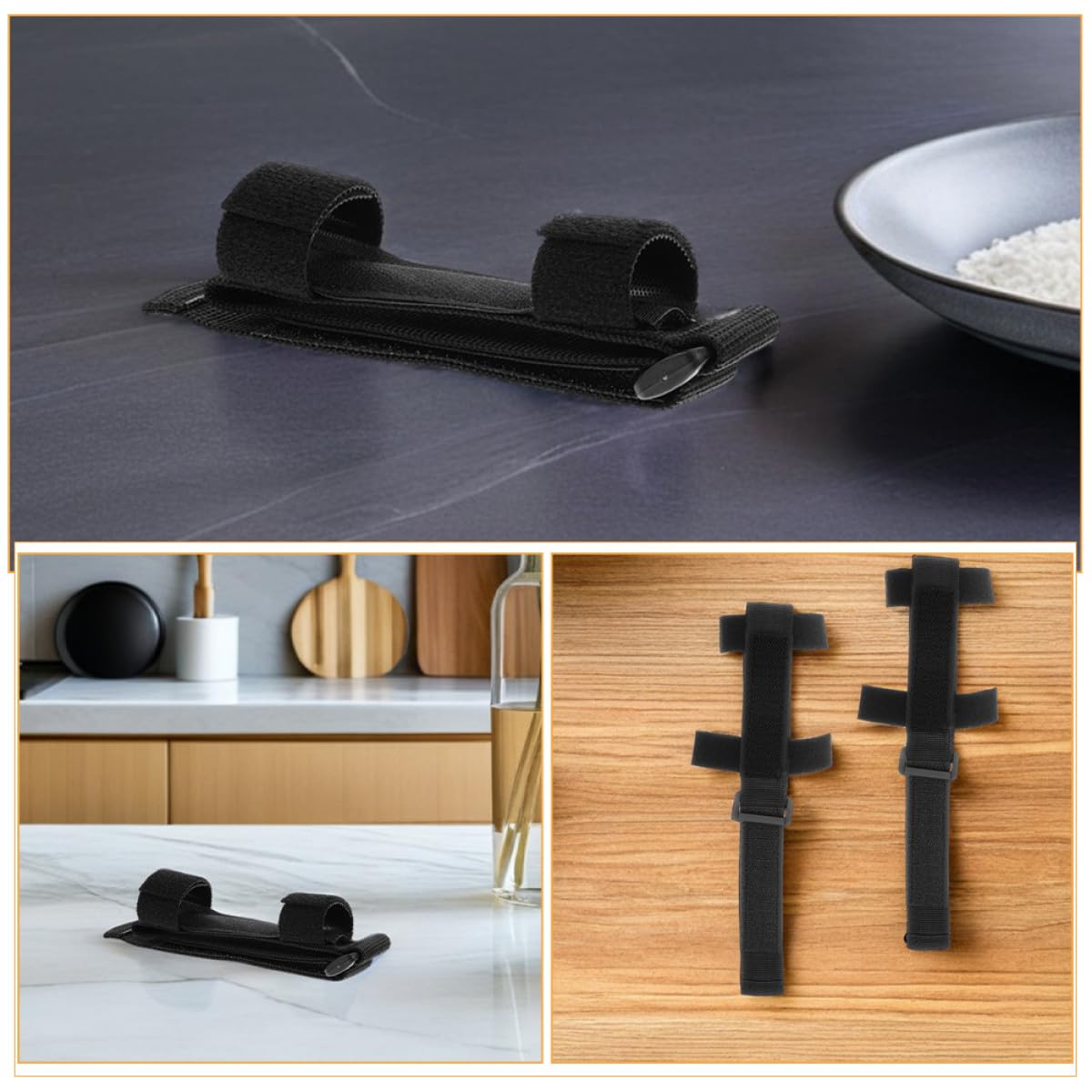 Correas Ajustables de Nylon para Cubiertos para Personas Mayores y Discapacitadas, Soporte Seguro y Versátil para Utensilios en Casa y Centros de Rehabilitación, Pack de 3