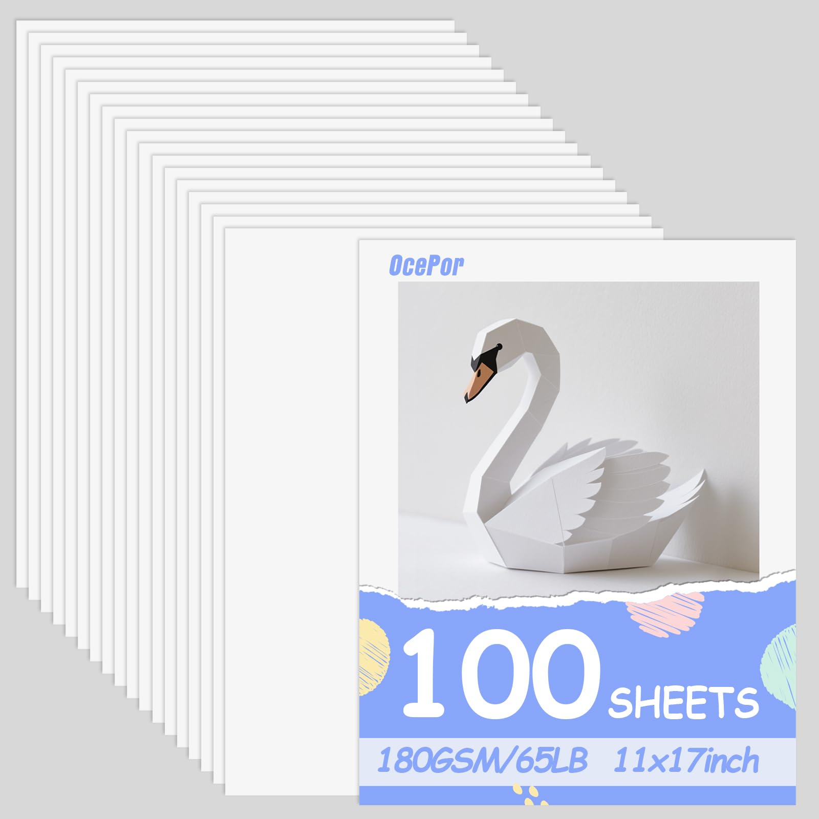 OcePor 65lb White Cardstock 11x17