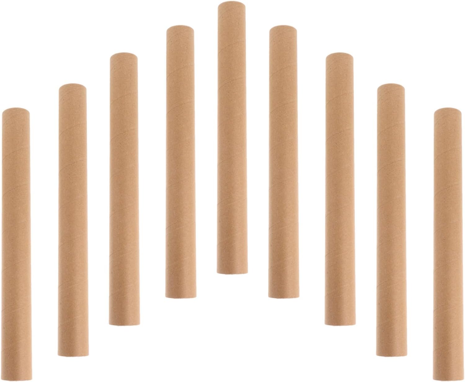 ibasenice 9pcs Kraft Poster Carrier Tube with Plastic Caps for Shipping