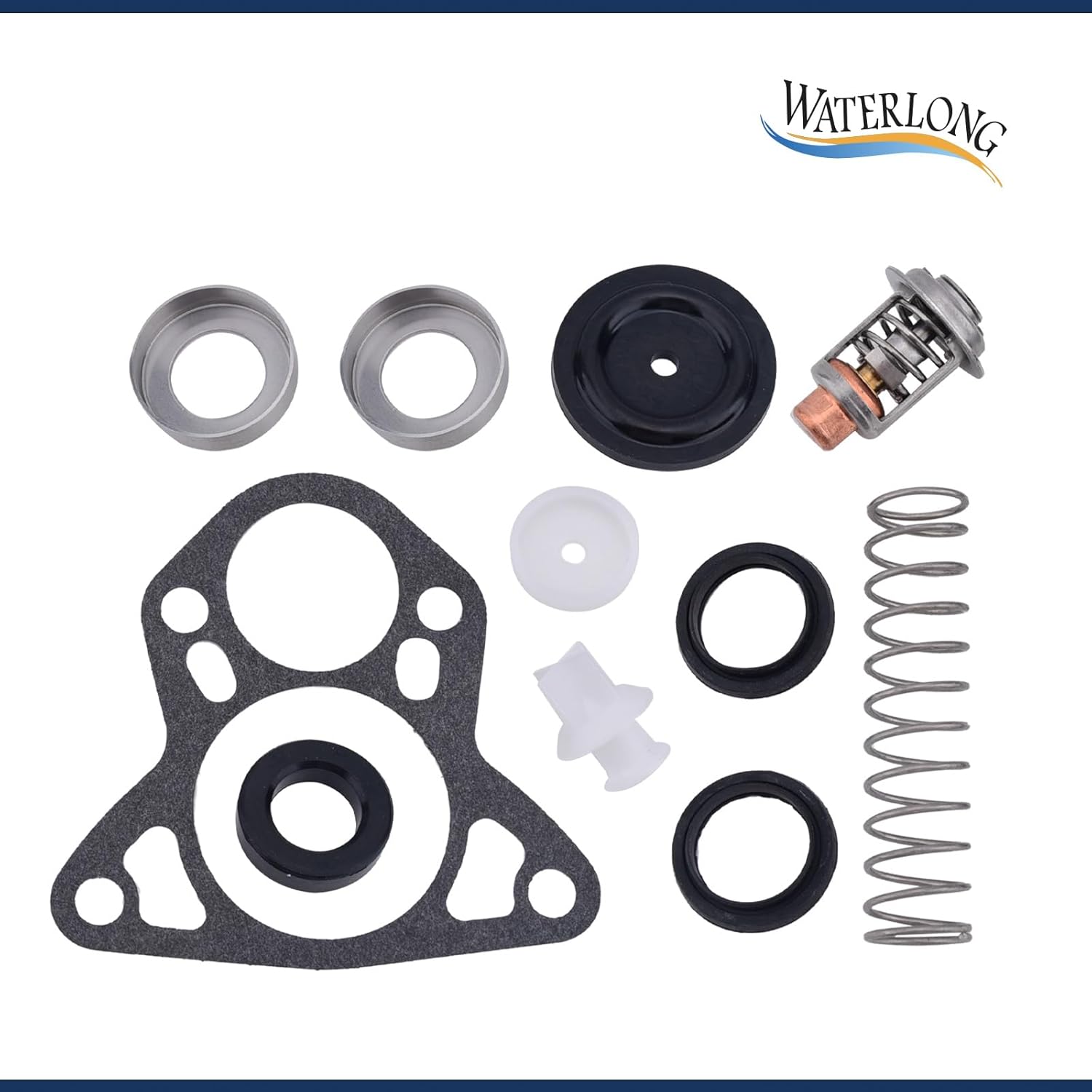 Thermostat Kit 780-140 Replaces for Johnson Evinrude Brass V6 Cross Flow 150-235HP