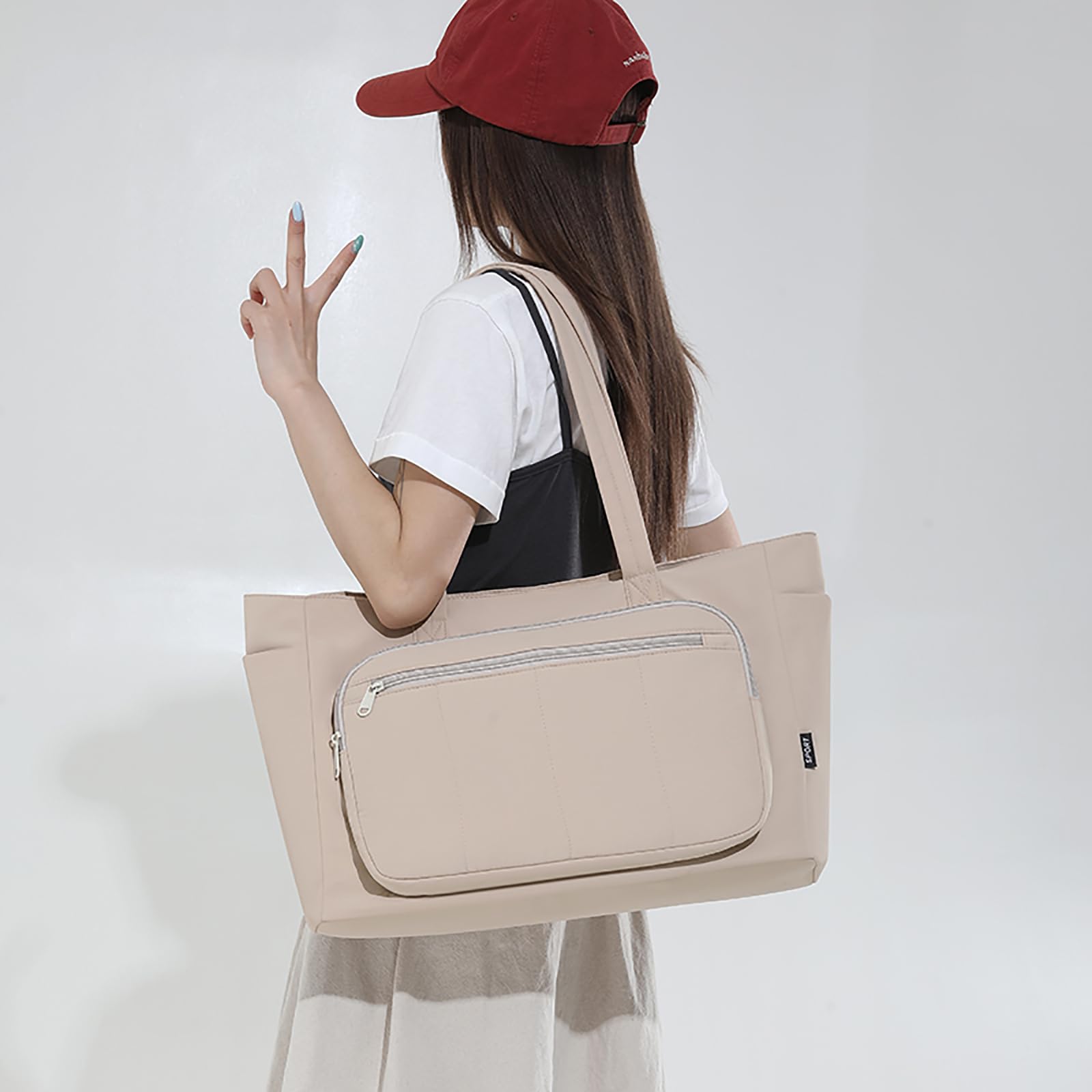 Bolso de hombro acolchado moderno con correa cómoda
