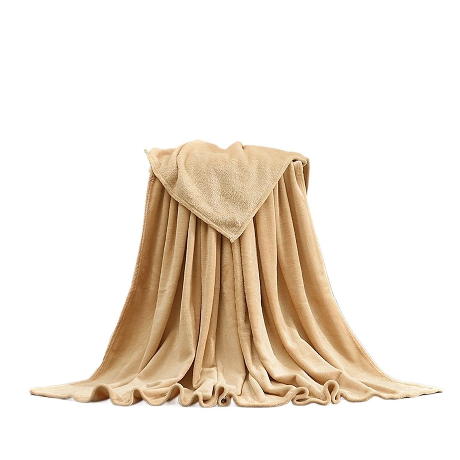 Couverture douce lit d'hiver haut de gamme camel à carreaux