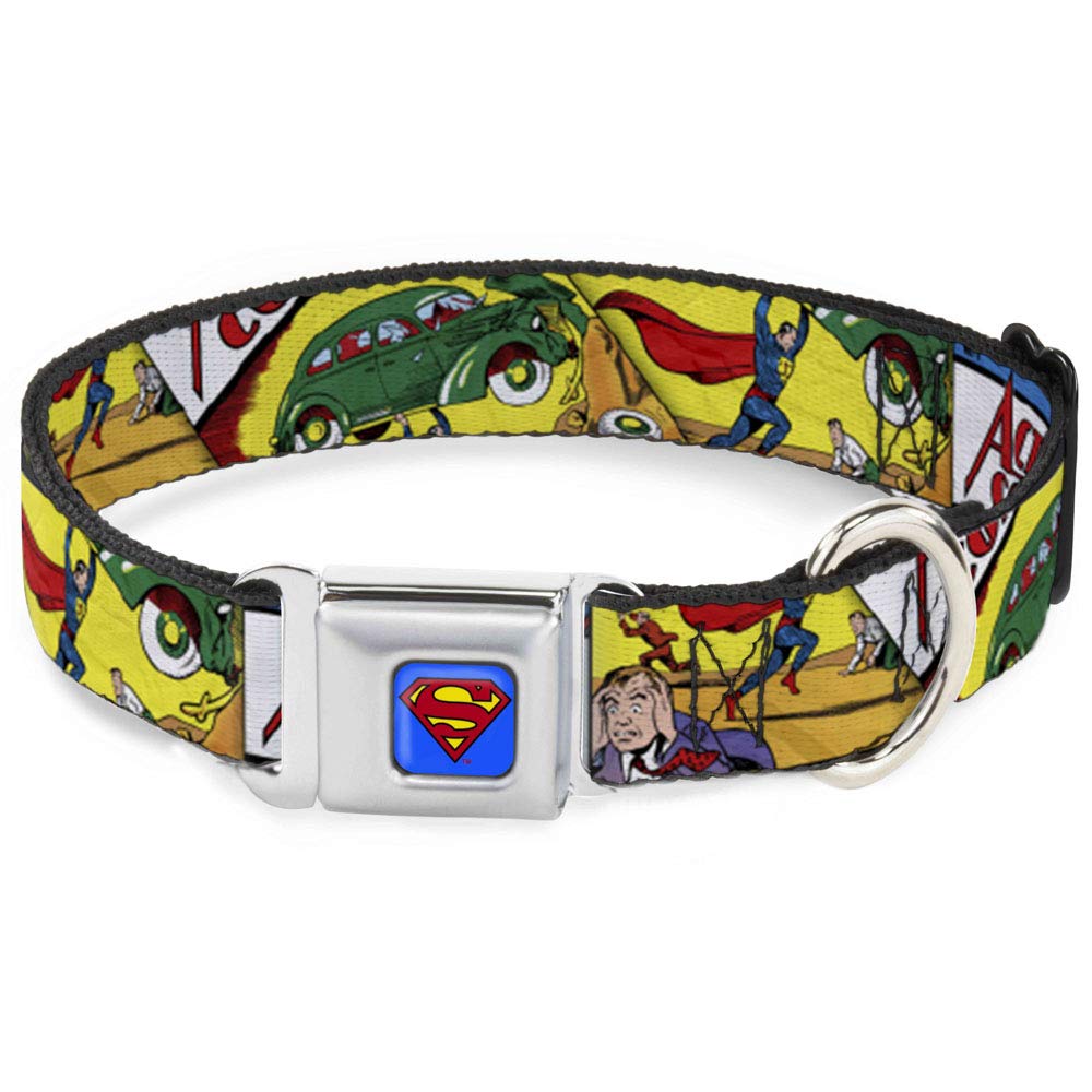 Collier chien boucle ceinture Superman anti-ouverture accidentelle
