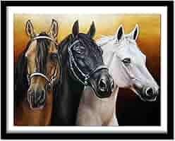 ZGmaxCL 5D Diamant Malerei Set - Großes Pferde Motiv 100x50cm DIY Diamantbild