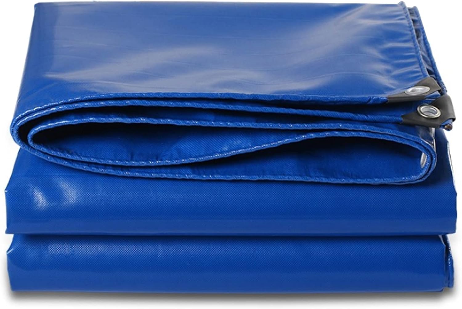 Blue Tarp Sheet 450g/m² Heavy Duty Tarpaulin Sheet 3x6m 0.45mm Thick Caravan Rainproof Canopy Tent for Furniture Camping Cars Protection Cover (Size:1x1m)