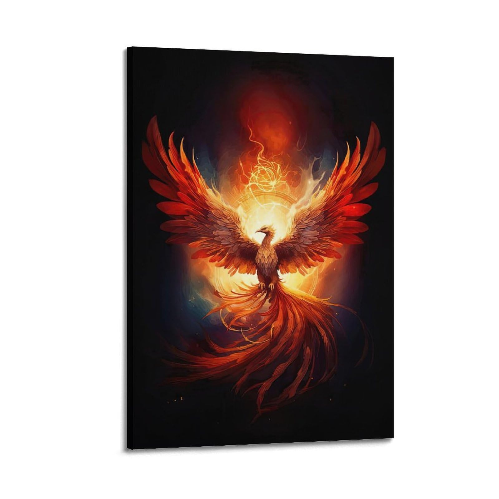 DLJGDS Mythical Phoenix with Fiery Wings And Glowing Aura Art Print Decorative Painting Canvas Wall Posters And Modern Family Bedroom Decor 24x36inch(60x90cm)